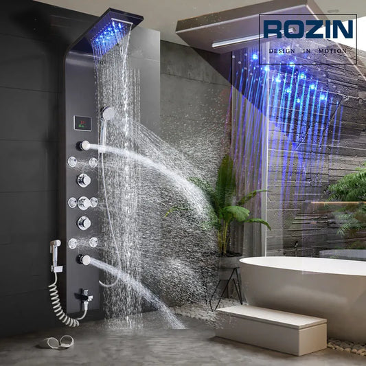 LED Light Shower Faucet, Bathroom Waterfall